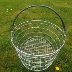 Oval Wire Shopping Basket - Grey Handle, Grey / 1, Filstorage