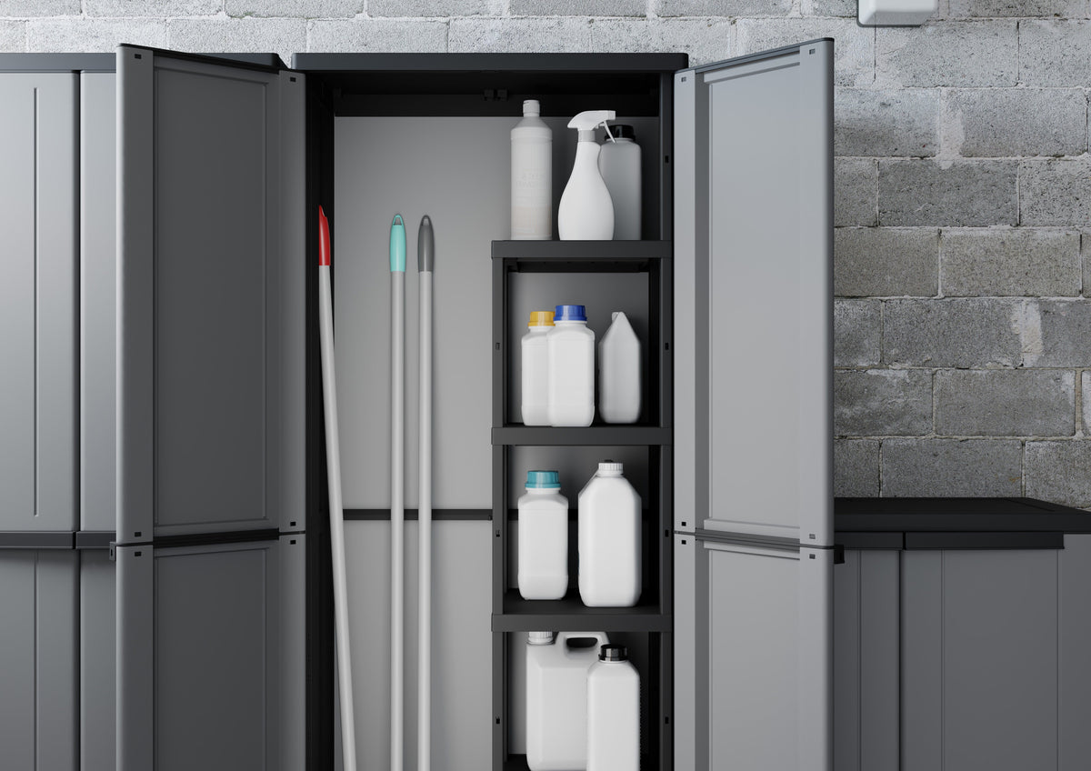 Recycled Plastic Garden / Garage Cupboard TDJL368 1635mm H, TDJL368, Filstorage