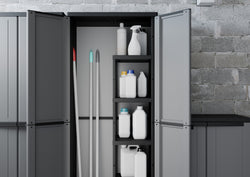 Recycled Plastic Garden / Garage Cupboard TDJL368 1635mm H, TDJL368, Filstorage
