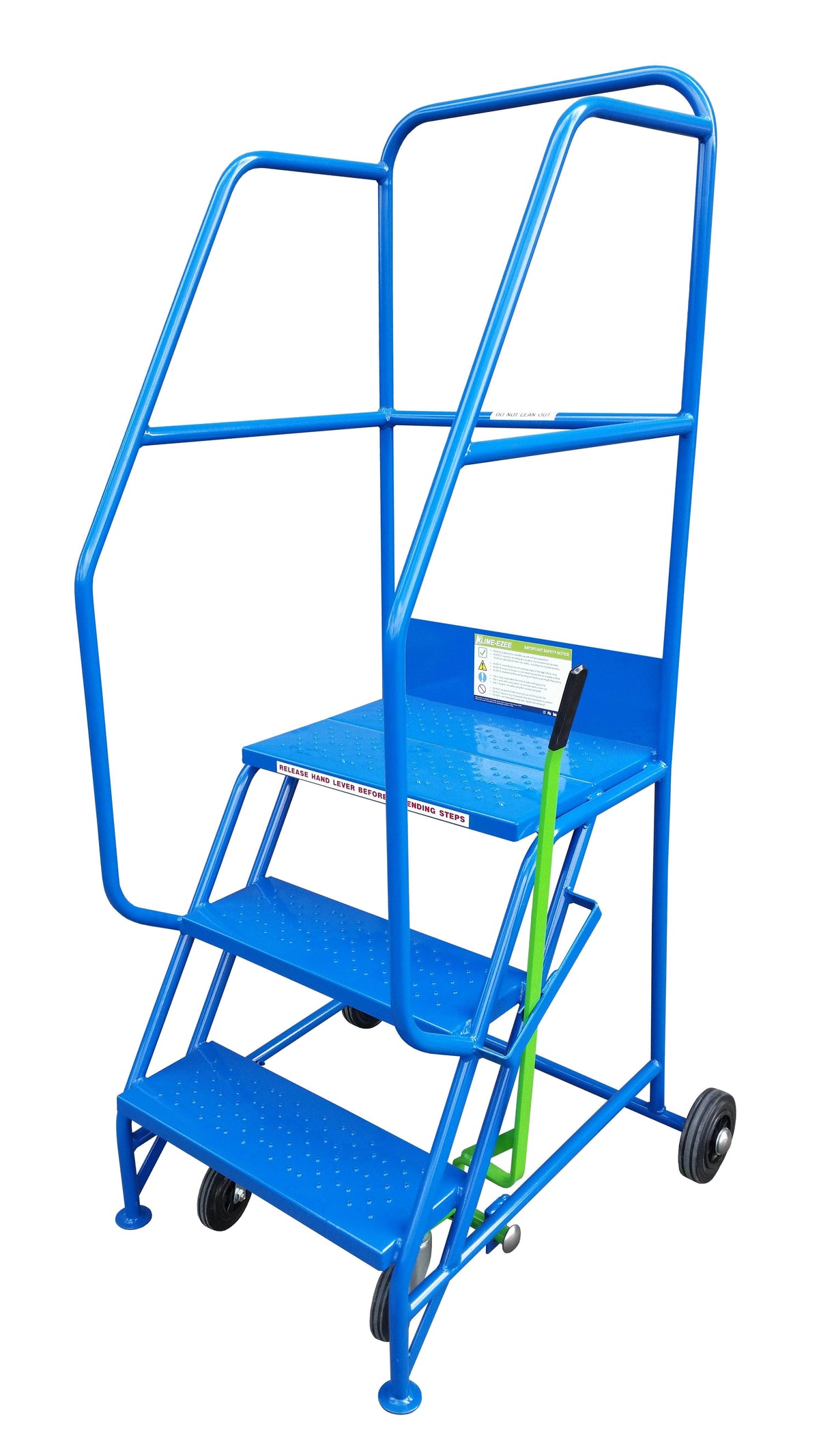 3 Tread Mobile Safety Steps, Blue RAL 5005, Filstorage
