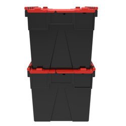 Loadhog Heavy Duty Plastic Storage Container with lid 65 L (Four Colours), Blue / 1, Filstorage