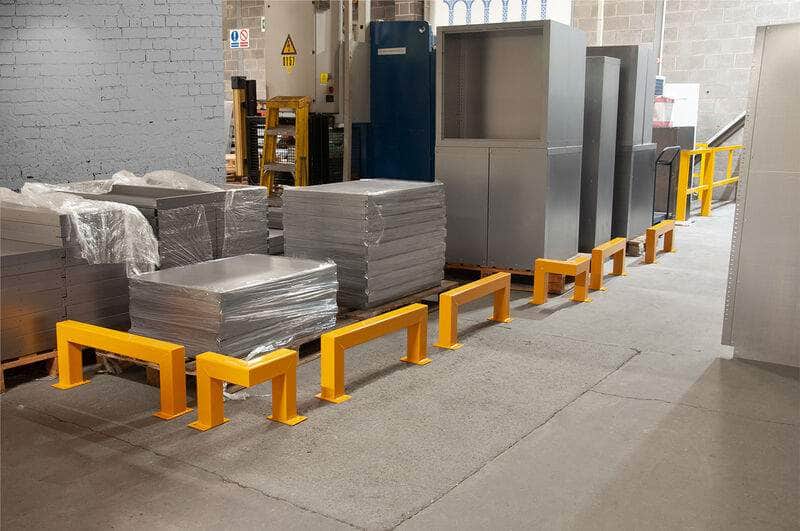 Low Level Warehouse Steel Safety Barriers, 400mm, Filstorage