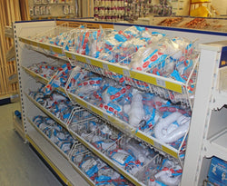 Wire Basket for Shop Shelving, White Basket 1000mm wide, Filstorage