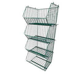 MT8 (small) Unit Complete 4 Baskets & Dividers, GREEN MT8 Unit 4 Baskets, Filstorage
