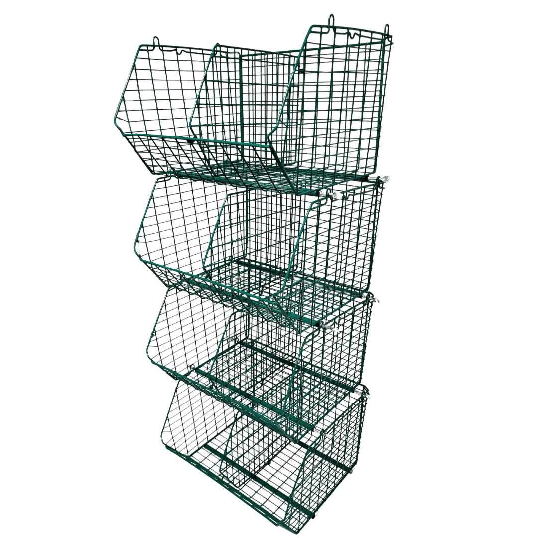 MT8 (small) Unit Complete 4 Baskets & Dividers, GREEN MT8 Unit 4 Baskets, Filstorage