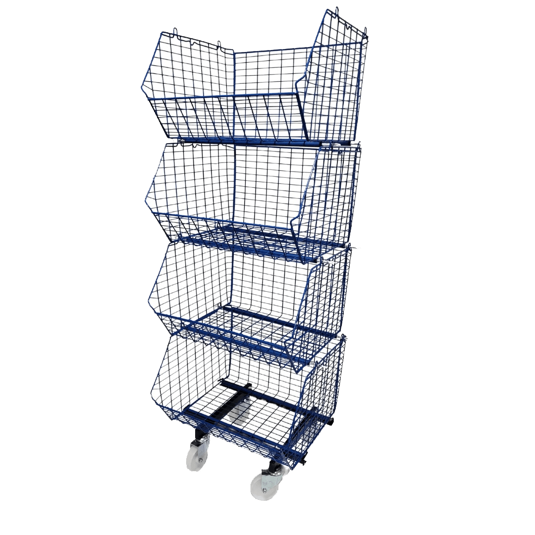 MT8 (small) Mobile Unit Complete 4 Baskets, BLUE MT8 Mobile Unit 4 Baskets, Filstorage