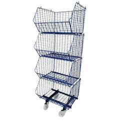 MT8 (small) Mobile Unit Complete 4 Baskets, BLUE MT8 Mobile Unit 4 Baskets, Filstorage