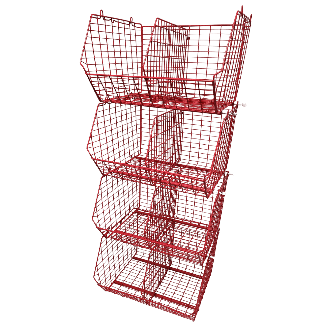 MT8 (small) Unit Complete 4 Baskets & Dividers, RED MT8 Unit 4 Baskets, Filstorage