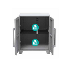 Heavy Duty Workshop Garage Cupboard Cabinet (Modular Pro2) 1016mm H x 780mm W x 436mm D, Modular 2 Cupboard, Filstorage