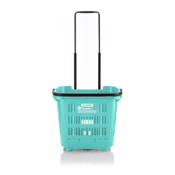 Set of 5 Bundle: Plastic Shopping Trolley Basket 34L (6 Colours), Oceanis, Filstorage