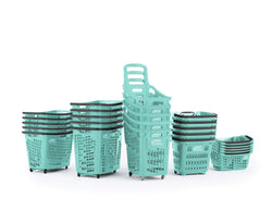 OCEANIS Plastic Shopping Trolley Basket 65L, 65L Oceanis, Filstorage