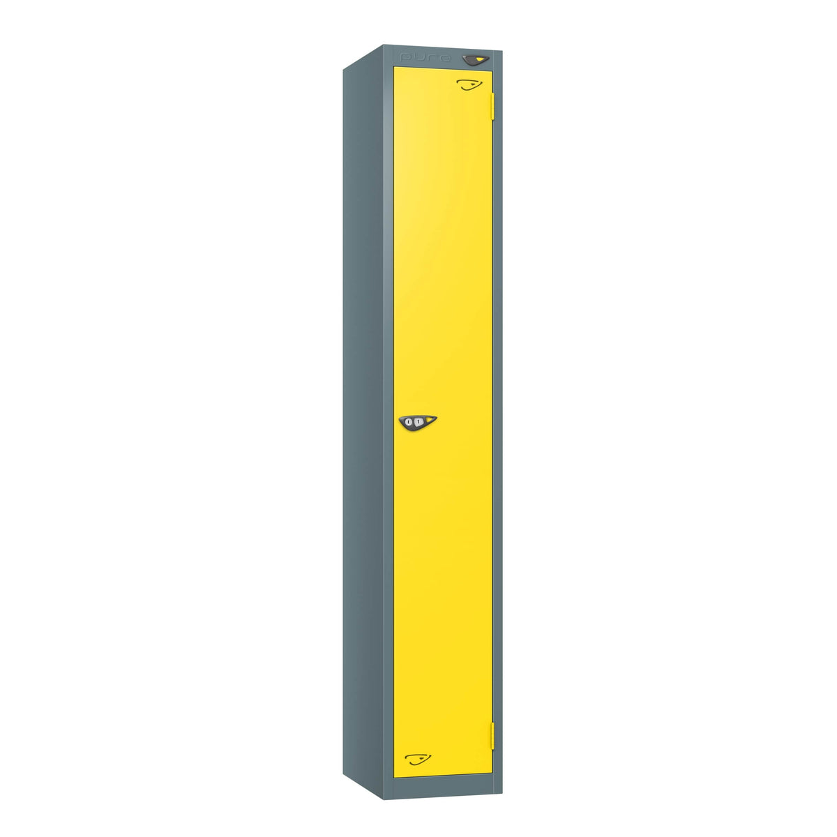1 Door Steel Locker Yellow Door