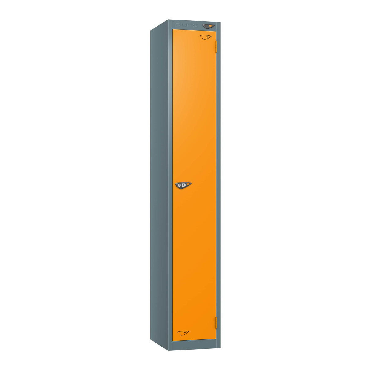 1 Door Steel Locker Orange Door