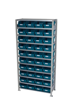 Stemo Picking Shelving Unit with Plastic Shelf Bins 1790mm H x 1000mm W x 400mm D, 44 x 4024 Shelf Bins, Filstorage