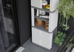 Rolling Space Modular Plastic Garage Cupboard Cabinet 1700mm H x 560mm W x 360mm D, Rolling Space Cab 3, Filstorage