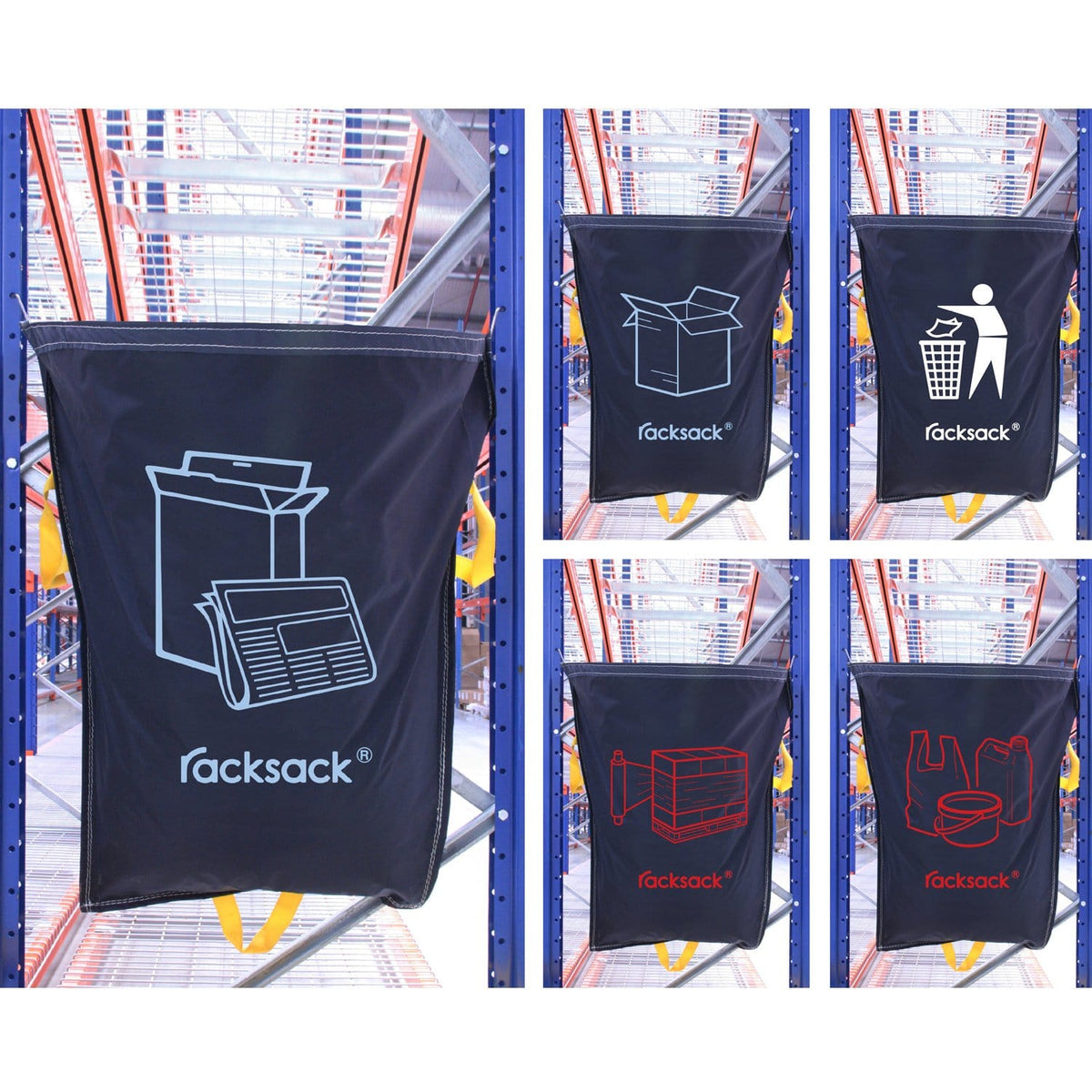 Racksack Waste Management (Pack of 5 or 10), Pack of 5 / Blank, Filstorage