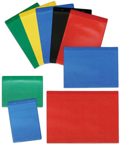 Colour Tie On Pocket - Pack 10, A5 - Red - Horizontal, Filstorage
