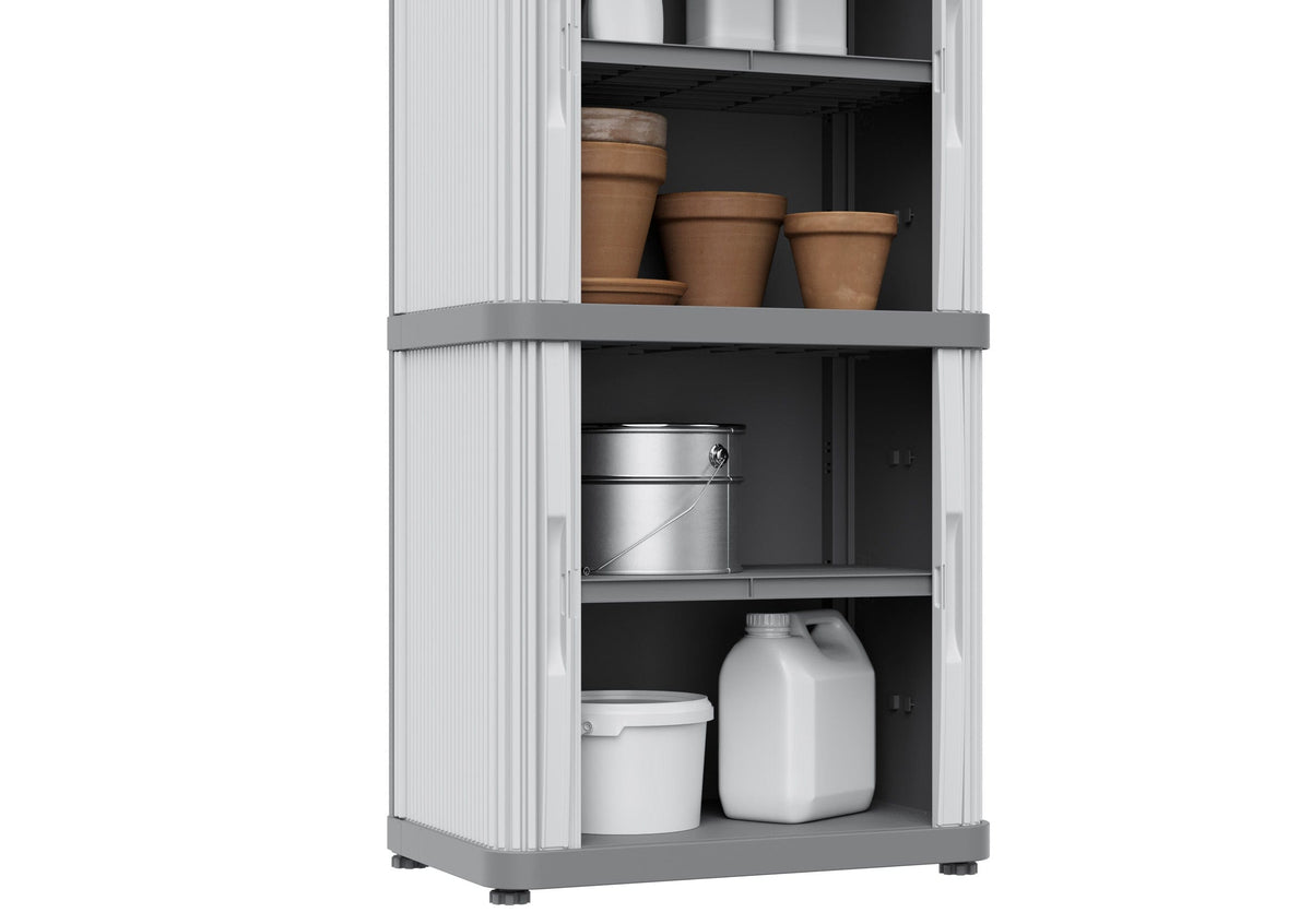 Rolling Space Modular Plastic Garage Cupboard Cabinet 1700mm H x 560mm W x 360mm D, Rolling Space Cab 3, Filstorage