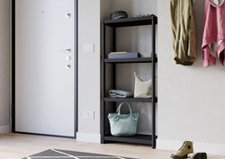 Solid Recycled Plastic Shelving 25kg Per Level 4 Shelves 1350mm H x 750mm W x 300mm D, 1230/4, Filstorage