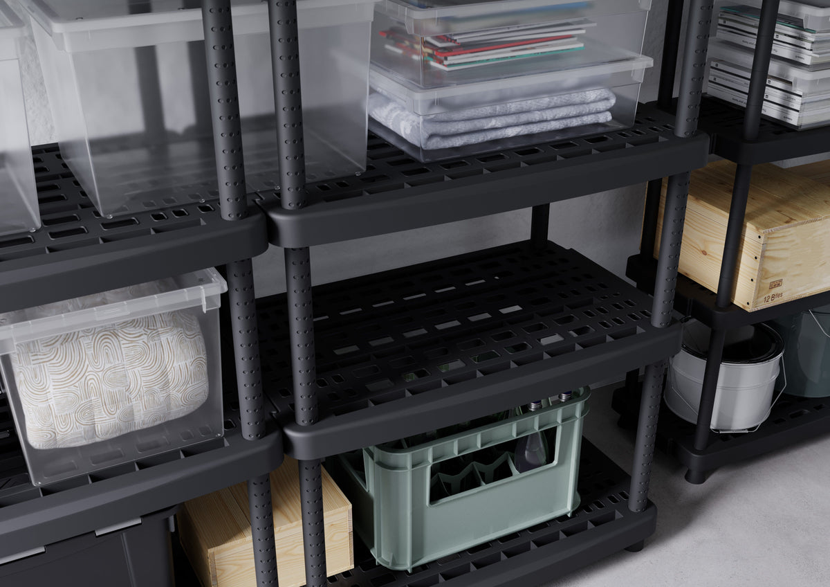 Vented Recycled Plastic Shelving 70kg 5 Level 1885mm H x 930mm W x 455mm D, 1836/5, Filstorage