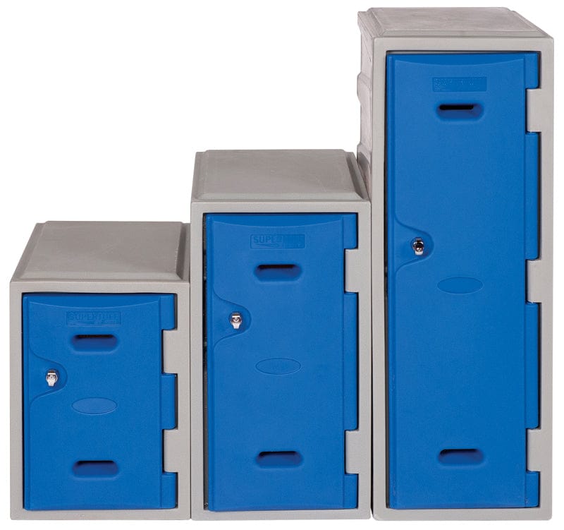 LK1 Plastic Locker 450mm H, 450mm High / Blue / Key Operated Lock, Filstorage