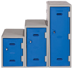 Bundle Offer: 14 x LK3 Plastic Locker 900mm H, 900mm High / Blue / Key Operated Lock, Filstorage
