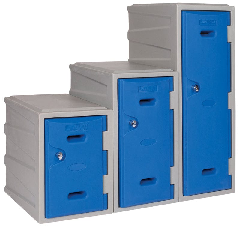 LK1 Plastic Locker 450mm H, 450mm High / Blue / Key Operated Lock, Filstorage
