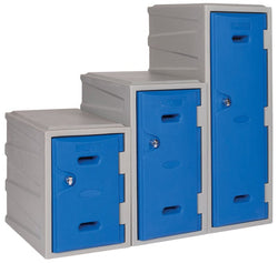 LK1 Plastic Locker 450mm H, 450mm High / Blue / Key Operated Lock, Filstorage