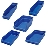 Stemo Open Front Plastic Parts Shelf Bins 400mm Long Range