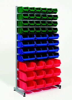 Single-Sided Louvre Panel Rack for use with Parts Bins, TFSUSS, Filstorage