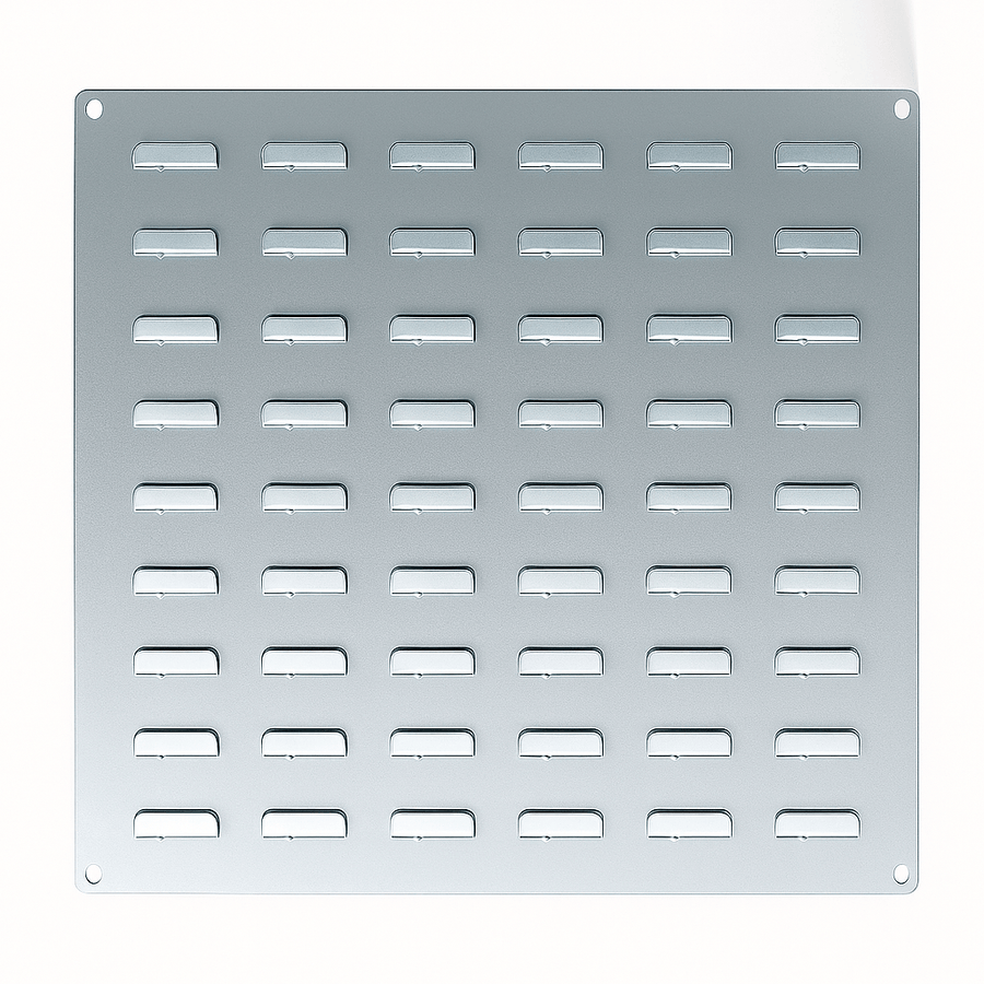 Parts Bins Louvre Backplate 500x500mm, Backplate 500 x 500 LP1, Filstorage