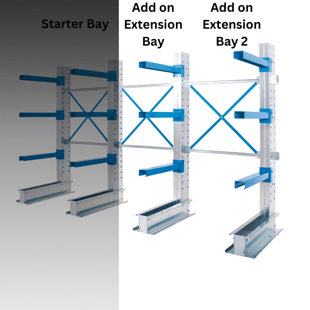 Cantilever Rack Add on Extension Bay, 1976mm / 1000mm / 780mm, Filstorage