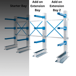 Cantilever Rack Add on Extension Bay, 1976mm / 1000mm / 780mm, Filstorage