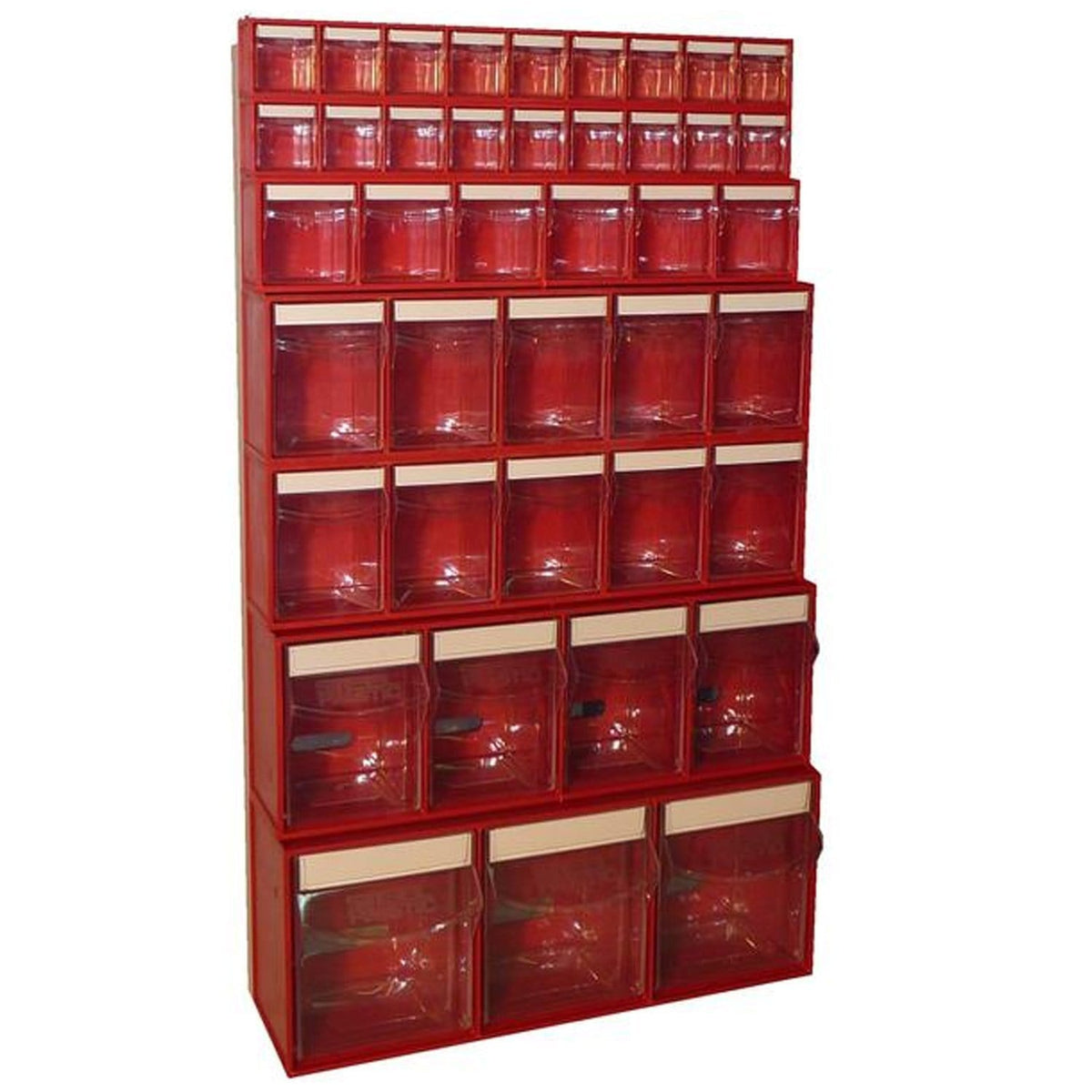 Complete Van Storage Tilt Bin Kit (41 compartments), Tilt Bin Van Kit 41 compartments, Filstorage