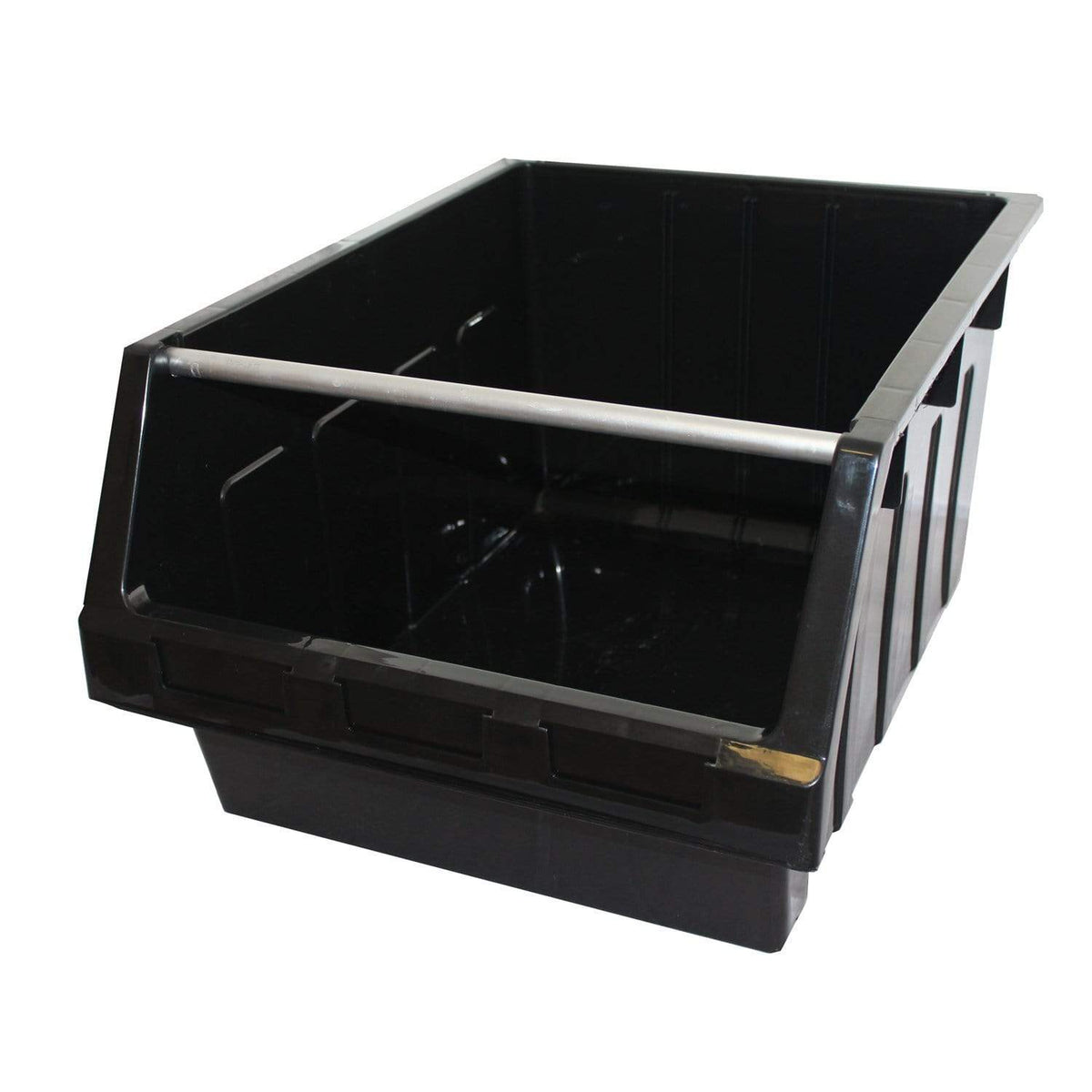 Large Stack & Nest Bin Supra 8 Stacking Storage Bin - Black 300mm H x 425mm W x 600mm D, FBSUP8 RECY, Filstorage