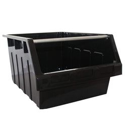 Large Stack & Nest Bin Supra 8 Stacking Storage Bin - Black 300mm H x 425mm W x 600mm D, FBSUP8 RECY, Filstorage