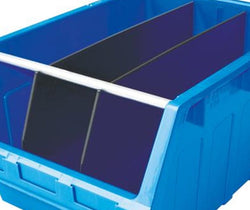 Large Stack & Nest Bin Supra 8 Stacking Storage Bin - RED 300mm H x 425mm W x 600mm D, Supra Divider, Filstorage