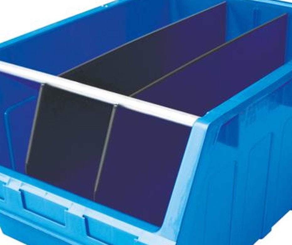Black Container Pick Wall - 15 Supra Bins, Supra Divider, Filstorage