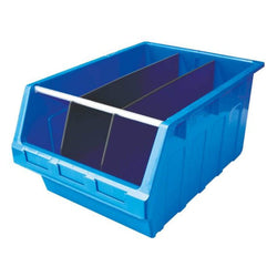 Large Stack & Nest Bin Supra 8 Stacking Storage Bin - Black 300mm H x 425mm W x 600mm D, FBSUP8 RECY, Filstorage