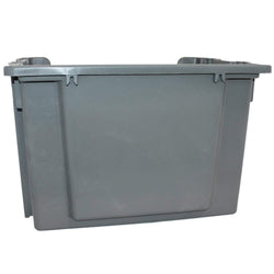 Grey Large Open Front Stacking Storage Pick Bin Containers 50L, Default Title, Filstorage