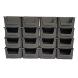 Large Open Front Stacking Storage Picking Wall - Grey, 12 Bin Wall, Filstorage