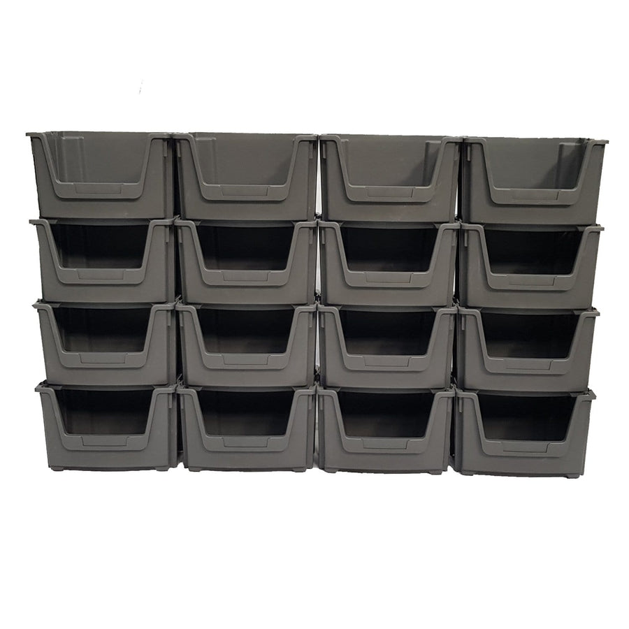 Large Open Front Stacking Storage Picking Wall - Grey, 12 Bin Wall, Filstorage
