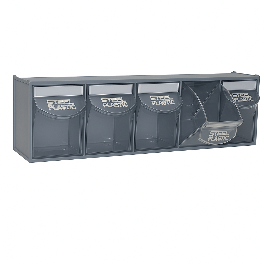 Tilt Bin 5 compartments van storage solutions