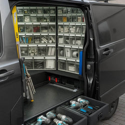 Complete Van Storage Solutions | Tilt Bins in Situ | Filstorage