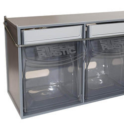 Tilt Bin Close Up with Locking Bar | Van Storage | Filstorage