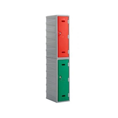 Offer: Set of 4 LK3 Plastic Locker 900mm H, 900mm High / Blue / Key Operated Lock, Filstorage
