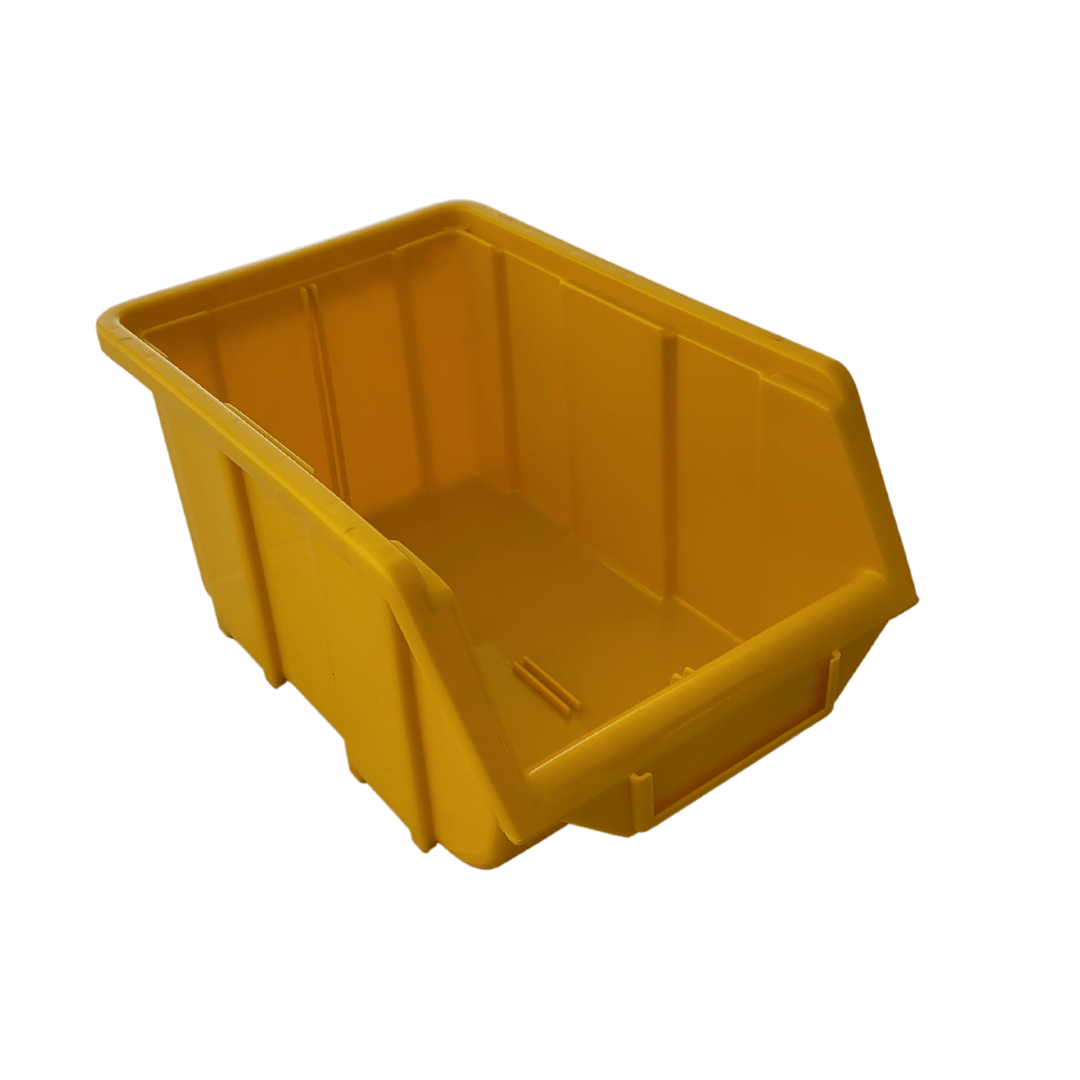 Yellow Stackable Plastic Storage Parts Bins (5 sizes), FB0, Filstorage