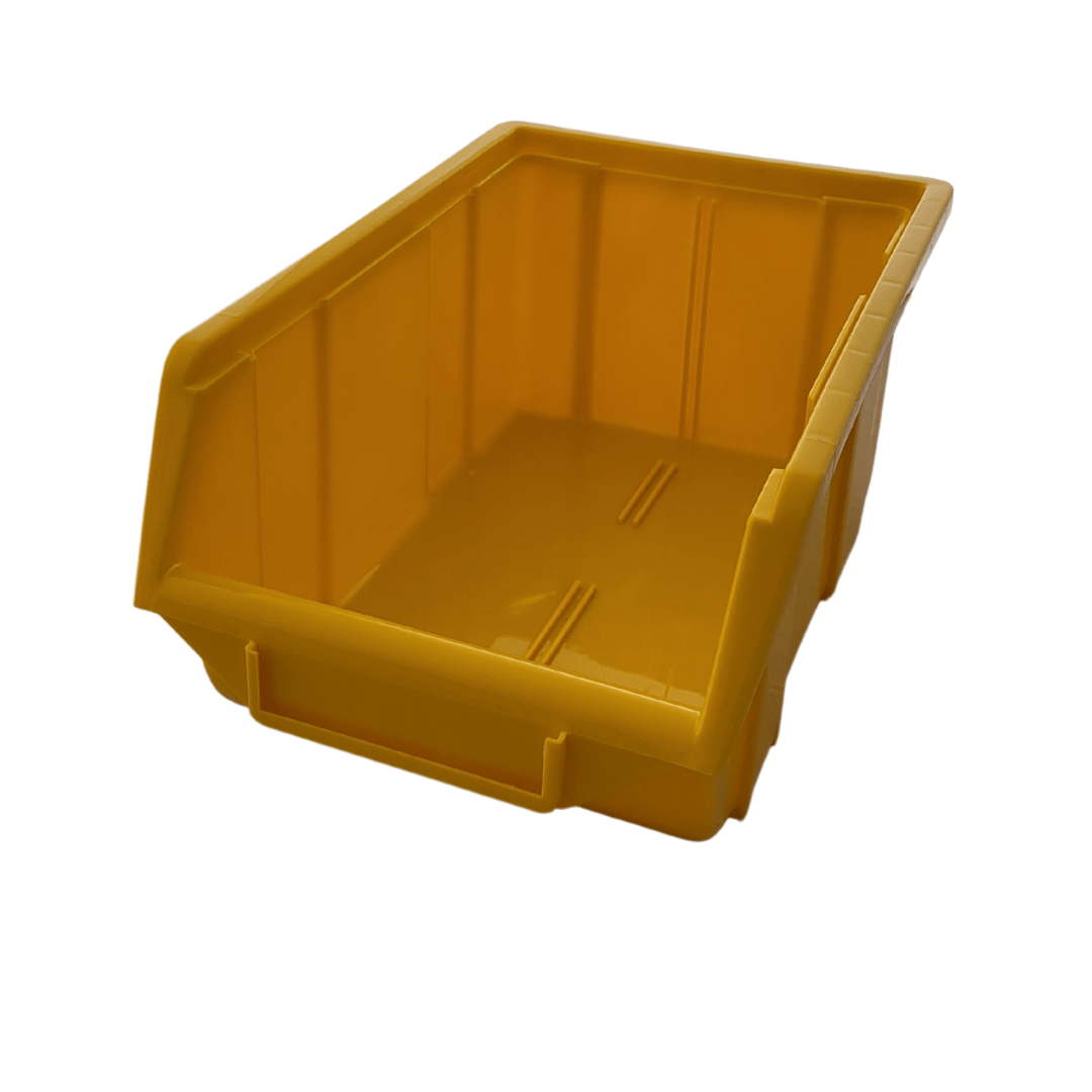 Yellow Stackable Plastic Storage Parts Bins (5 sizes), FB0, Filstorage