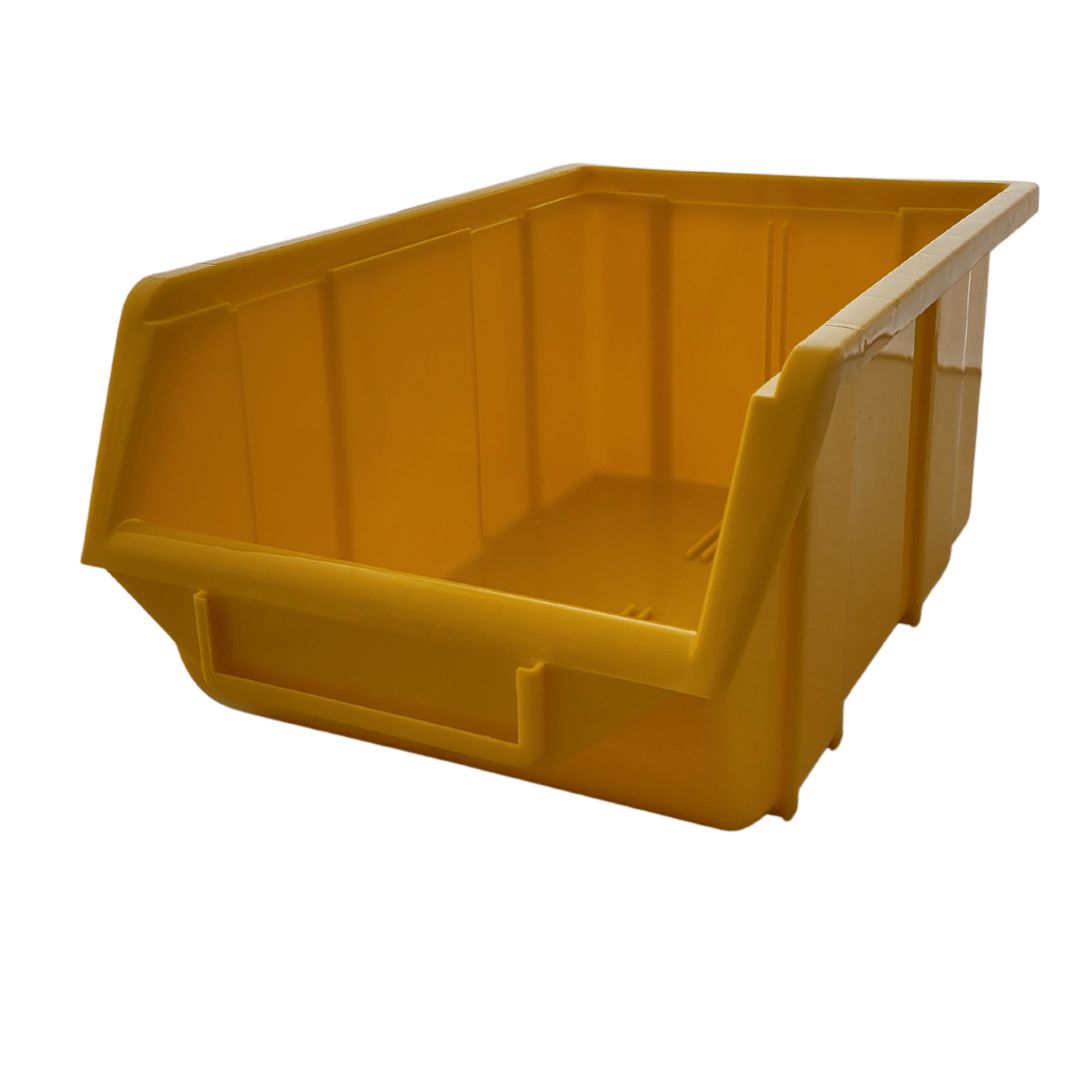 Yellow Stackable Plastic Storage Parts Bins (5 sizes), FB2, Filstorage