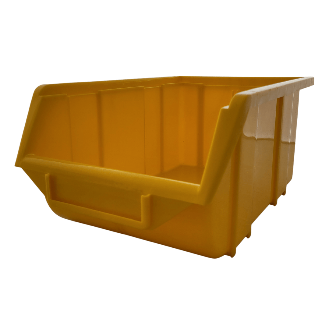 Yellow Stackable Plastic Storage Parts Bins (5 sizes), FB4, Filstorage